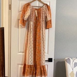 Women’s size small rayon maxi dress. Peasant style .